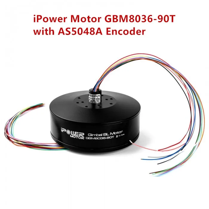 

iPower GBM8036-90T Brushless Gimbal Motor w/ AS5048A Encoder Compatible w/ Slipring Large Torque for DSLR Gimbal