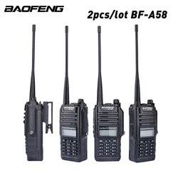 2 шт./лот Baofeng BF-A58 Walkie Talkie Водонепроницаемый UHF VHF радио Профессиональный многоканальный Dual Band A58 двухстороннее приемопередатчик