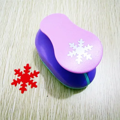 Outsize Embossing Flower Paper Cutting Punches For Scrapbooking Tools Circle Cutter Hole Punch Eva Craft Punching Machine 4-5cm - Цвет: Snow