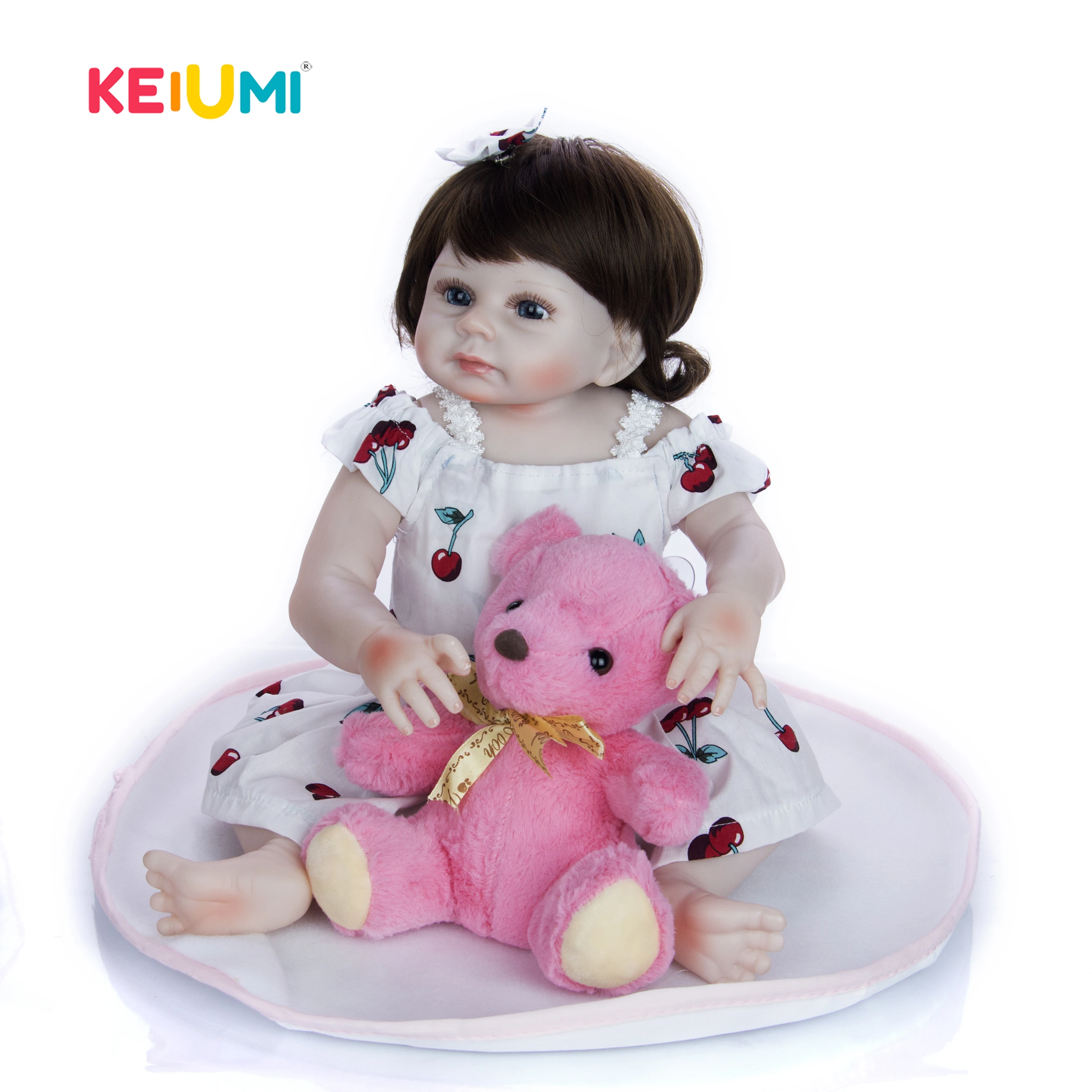 

KEIUMI 19'' 48 cm Alive Reborn Dolls Boneca Full Silicone Vinyl Lifelike Newborn Reborn Baby Doll Toys For Kids Birthday Gifts