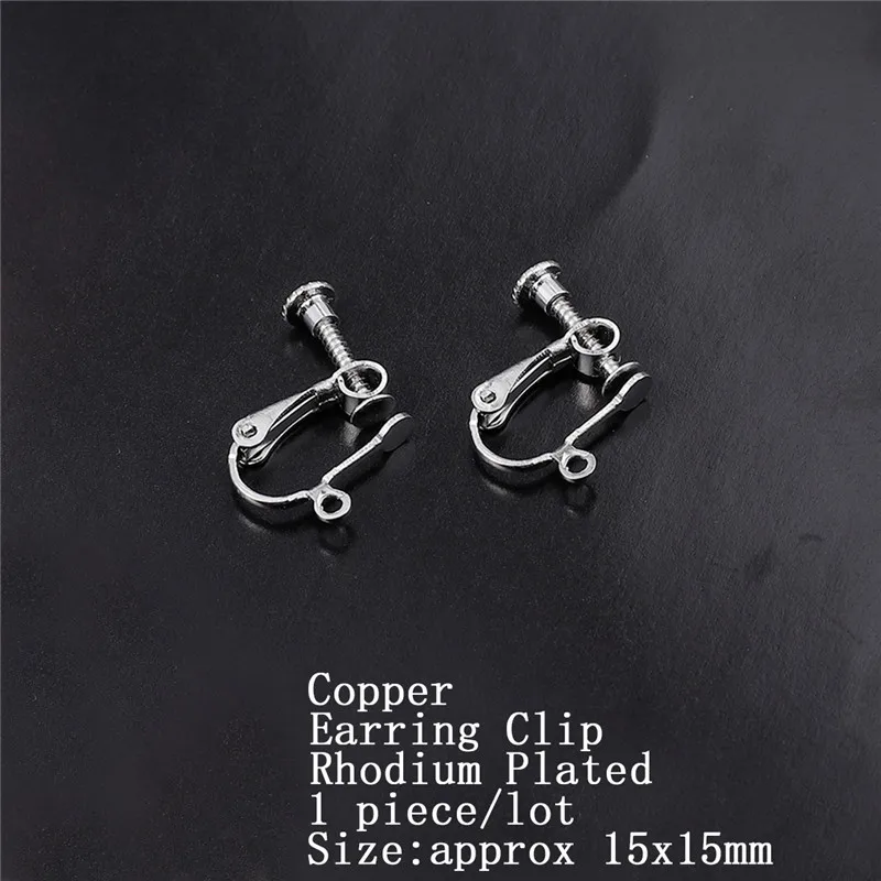 15x15cm Rhodium 1pcs Шпильки для сережек булавки застежки крючки фитинги для DIY аксессуары для ювелирных изделий крючок ушные провода соединители для ювелирных изделий - Цвет: 15x15cm Rhodium 1pcs