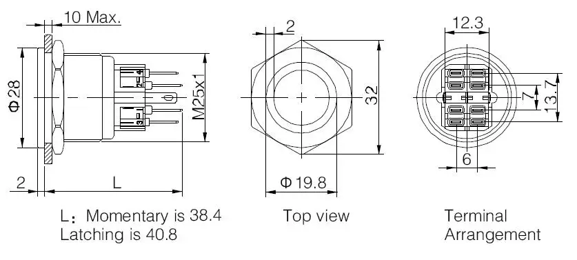 GQ25PF-E SIZE