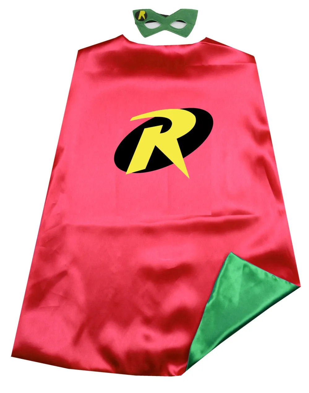 Dress Up Superhero Satin 2layer Justice League Hero Capes masks costume Birthday Party Favor
