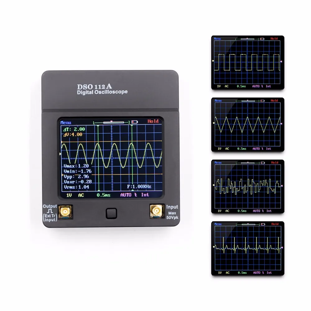 DSO 112A TFT Mini osciloscopio Digital pantalla táctil osciloscopio USB portátil interfaz 2 MHz 5 Msps - 1
