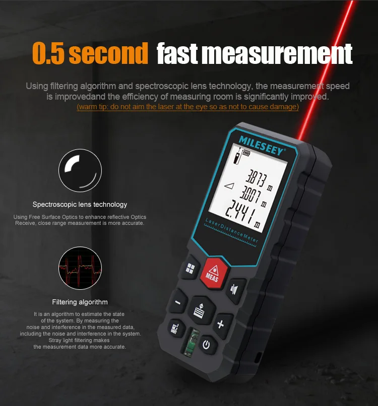  Mileseey X5 New model Laser Rangefinder Tool Laser Distance Measurer Meter Height Measurement Instr