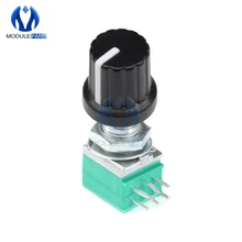 5 шт. RK097G поворотный потенциометр 6 мм рифленый вал одиночный линейный B Тип B10K Ом 5 к 10 к 20 к 50 к 100 к с крышкой 6 Pin 6PIN 6 P