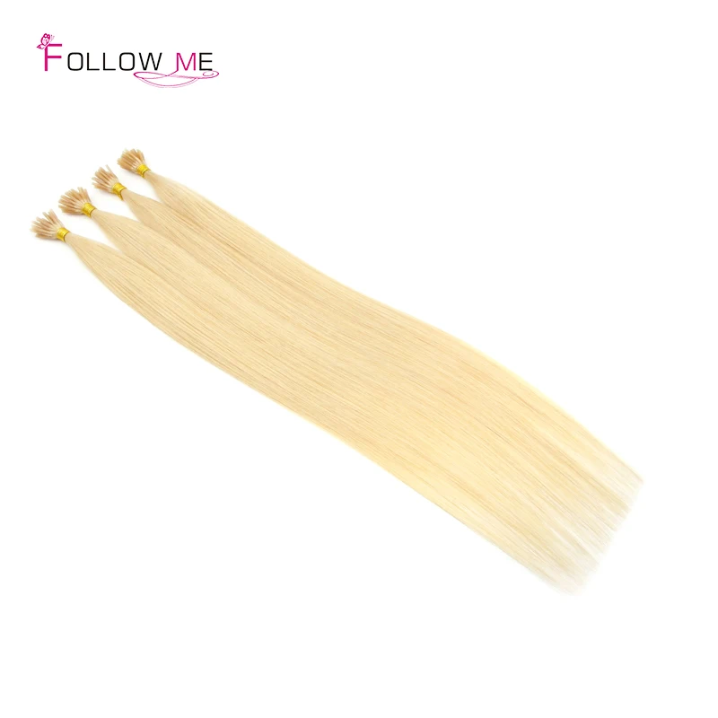 

Peruvian Virgin Hair Straight #1B/613 200G Hair Extensions 1g Keratin Pre-bonded I Tip Hair Extensions
