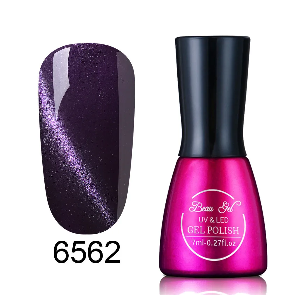 Гель Beau UV Nails кошачий глаз лак долговечный УФ Полупостоянный магнит 7 мл