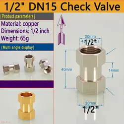 1/2 "двойной прямой соединитель с внутренней резьбой 1/2 дюймовый обратный клапан/блистерный воды обратный-клапан/односторонний