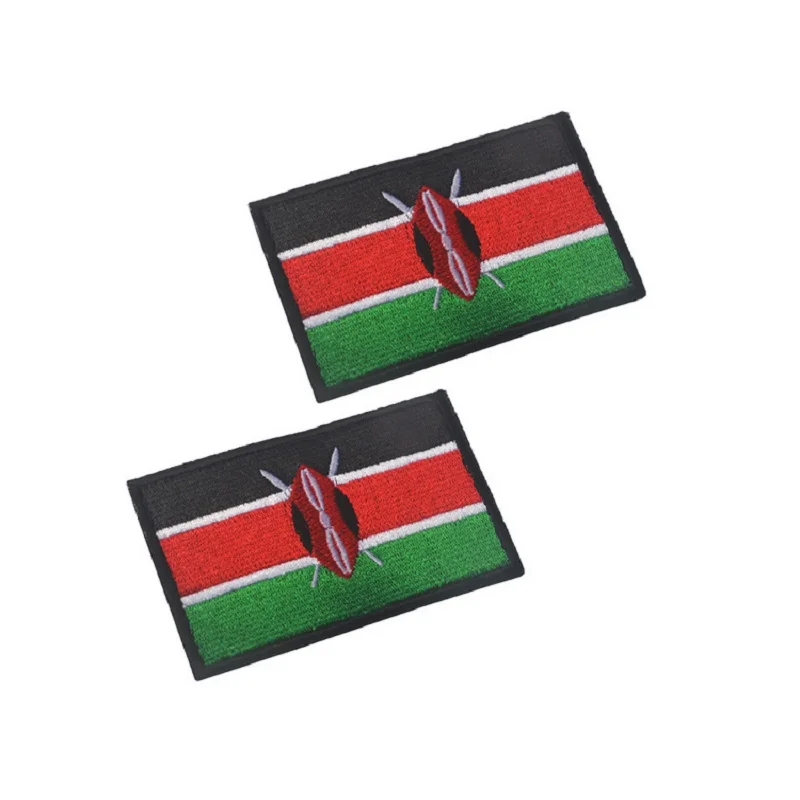 3d tcnuh patches armband loops and hook kenya national flag