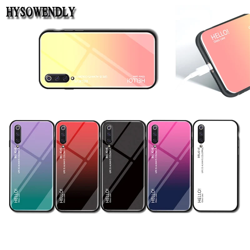 Tempered Glass Phone Case for Redmi 6 6A Note 5 6Pro 7 S2 Gradient Soft Silicone Cover For Xiaomi 5X 6X 8 SE lite Mix 2s Max 3 9 |