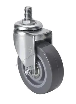 

4PCS EDL 2.5 Inch Small Mini Casters Wheels 40Kg Polyurethane Castors Wheels Thread Bearing Swivel Brake Industrial for trolley