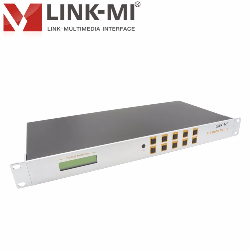 LINK MI 8x8 HDMI матричный коммутатор с RS232 1080P 3D 15 м через кабель 8 в выходных