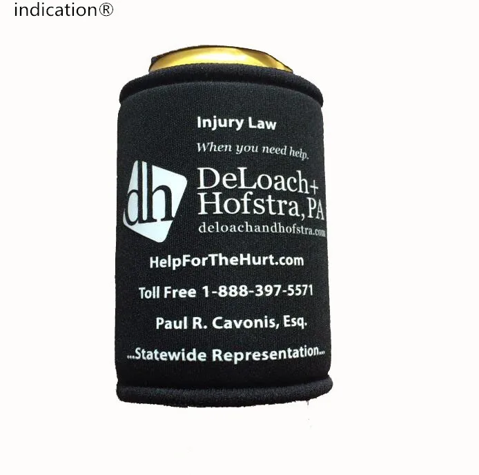 

Black 200pcs/lot Promotional Custom Printed Stubby Holders/Can Coolers for Dye Sublimation Printing