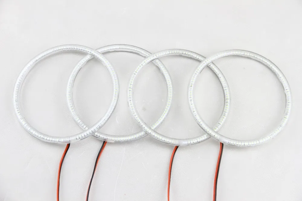 4x120 мм белый 3014SMD автомобильные кольца с ореолом ангельские глазки светодиодный