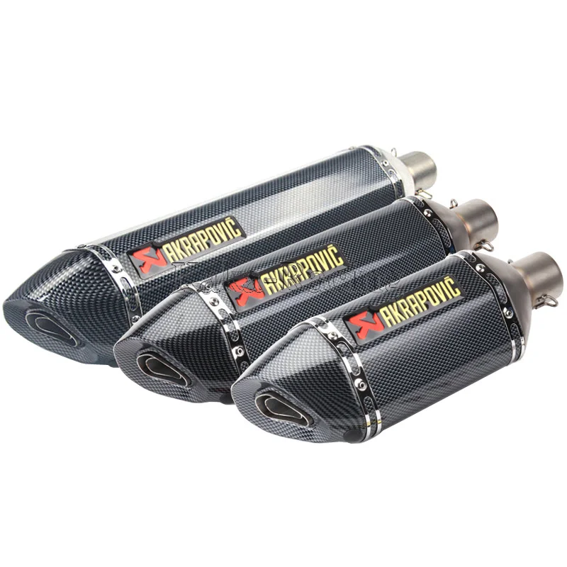 

Universal Inlet 51mm / 61mm Motorcycle Exhaust Muffler Pipe Akrapovic Motorbike Muffler Exhaust Escape tail Tube with DB Killer