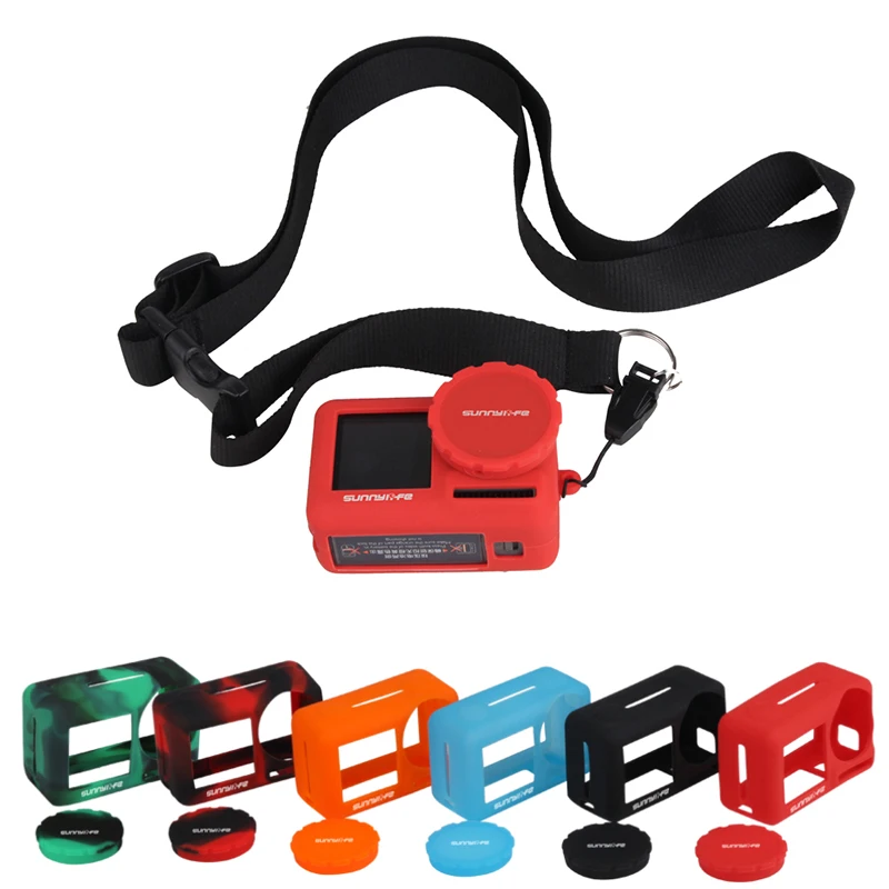 

OSMO Action Silicone Protective Cover with Lanyard Multi-color Protection Cases for DJI OSMO Action Accessories