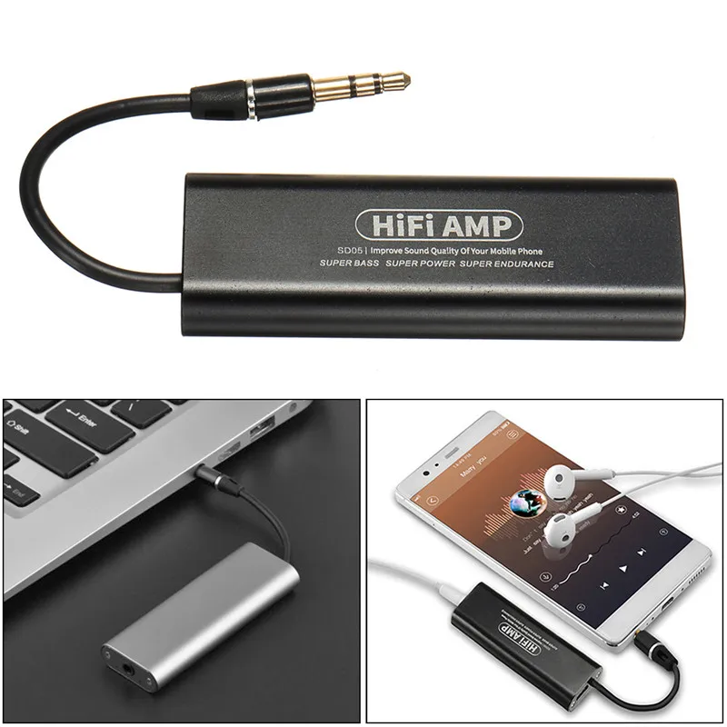 LEORY SD05 Professional HIFI Headphone Amplifier Portable Ultra Thin Amplifier for Mobile Phones
