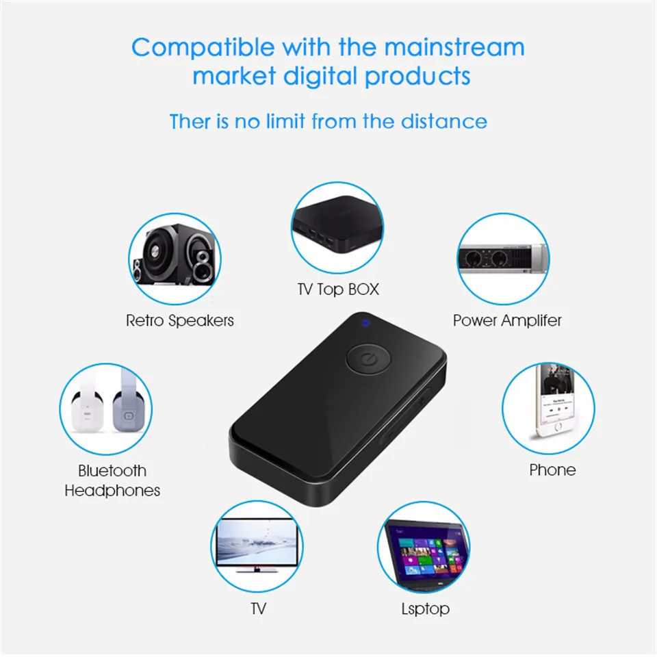 Wirelesss Bluetooth Transmitter Receiver 2-in-1 A2DP 4.2 Bluetooth Car Kit Aux 3.5mm Audio Adapter for TV,Home Stereo,Smartphone (4)