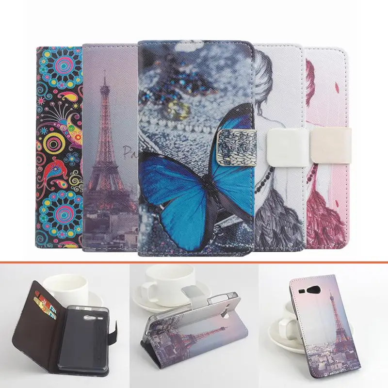 

Phone cover For Acer Z520 case Cute Printing Wallet Flip Case Cover Phone Bag with Stand Function and Bank Card Holder