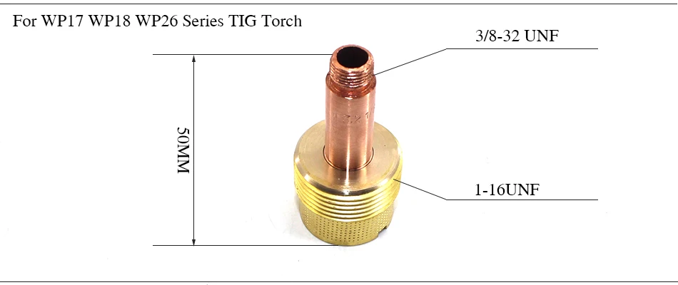 Аксессуары для сварочного аппарата TIG сварочный фонарь расходные материалы 2,4 мм большой длинный сетчатый газовый объектив подходит для серии WP 17 18 26 сварочный фонарь
