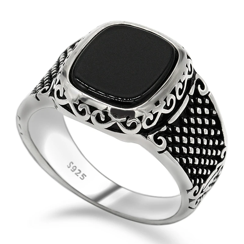 Square Stone Sterling Silver Ring