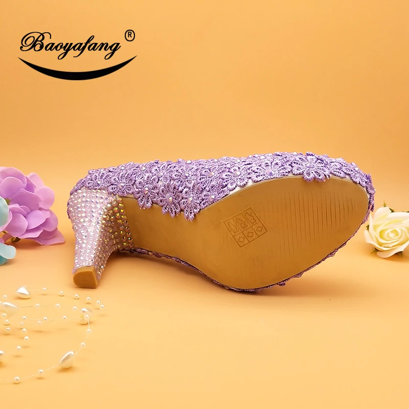 comprar baoyafang nueva llegada 10 cm flor violeta de la boda