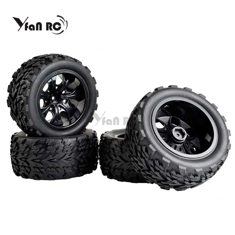 

Yfan RC 4Pcs 1:10 Bigfoot tire Monster truck tires for 94111 94188 94108 HPI Truck tires fit for hsp1:10