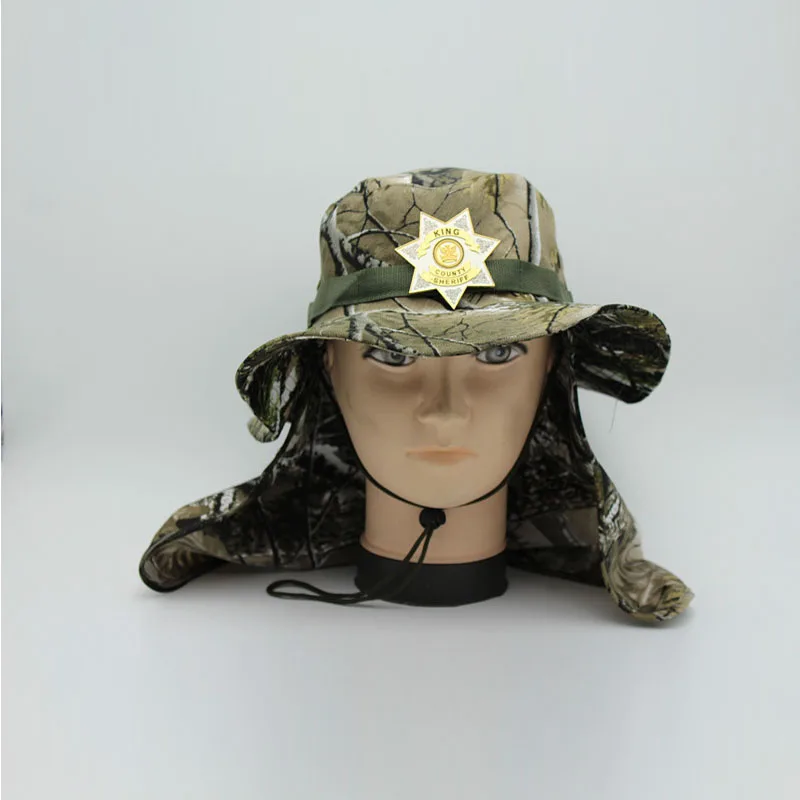 Wholesale Military Camouflage Bucket Hats King Sheriff Star Hat Fishing Fisherman Hunting Men
