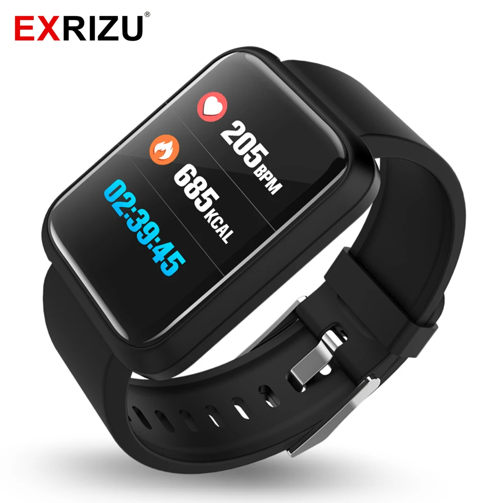 EXRIZU SPORT3 Bluetooth Смарт-браслет Фитнес трекер монитор сердечного ритма и крови Давление Водонепроницаемый IP67 Смарт-часы