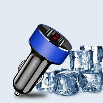 

Car Phone Charger Dual Usb Car Charger LED Display USB Charger Fit For Samsung Xiaomi Huawei Universal USB Phone Tablet Charger