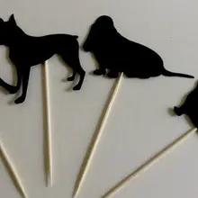 Пользовательские Любитель Собак породы терьер собака лабрадор бигль Cupcake Toppers свадьбу домашних животных День Рождения baby shower Партии лечить пищевой выбирает