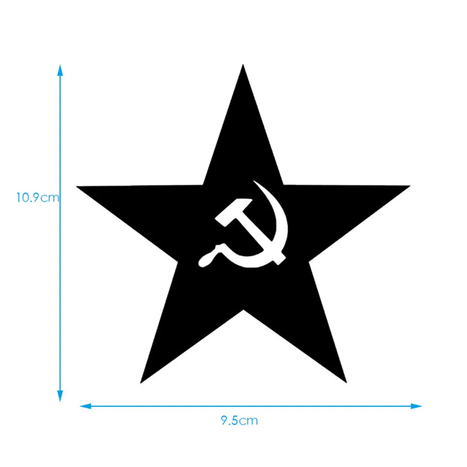 USSR Star Creative Car-Styling Fashion Stickers Decals Motorcycle Car Sticker Reflective Wall Car Accessories Sticker 10cm9 (13)
