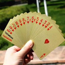 Высокое качество Золотые пластиковые карточные игры игрушки для детей и взрослых Крытый и открытый игровой офис