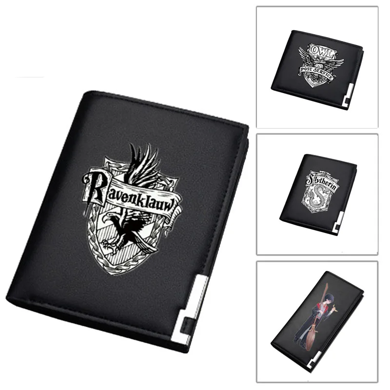 

2019 harry Potter Hogwarts Gryffindor Ravenclaw Print Women Long Purse HP Pu Leather Wallet Women ID Card Holder Money Bag