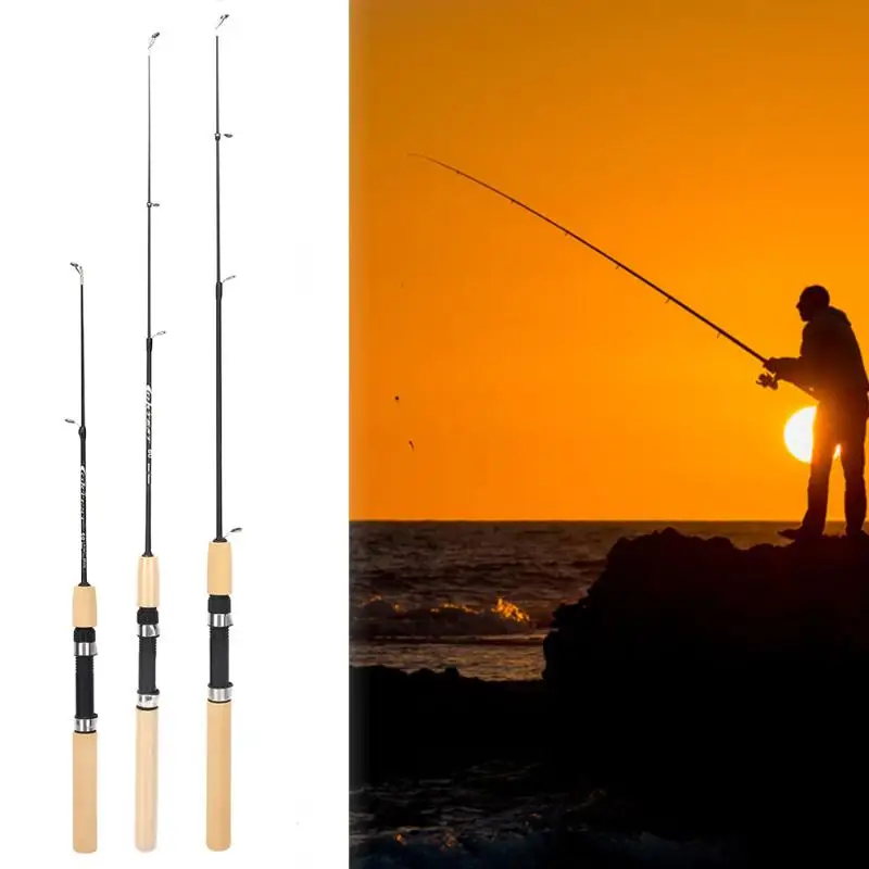 

Winter rod portable ice fishing rod fishing reel bait tackle spinning casting 3 fish rod 60 cm 80 cm 100 cm