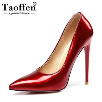 

Women Fashion Pointed Toe Heels Shoes Woman Sexy Shallow Mouth Stiletto Woman Patent Leather Wedding High Heel Pumps Size 34-47