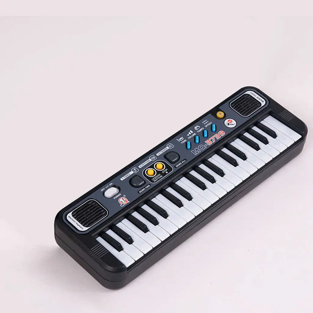 Многофункциональное мини-электронное пианино с микрофоном Abs детская портативная 37 клавишная цифровая музыкальная клавиатура electone подарок