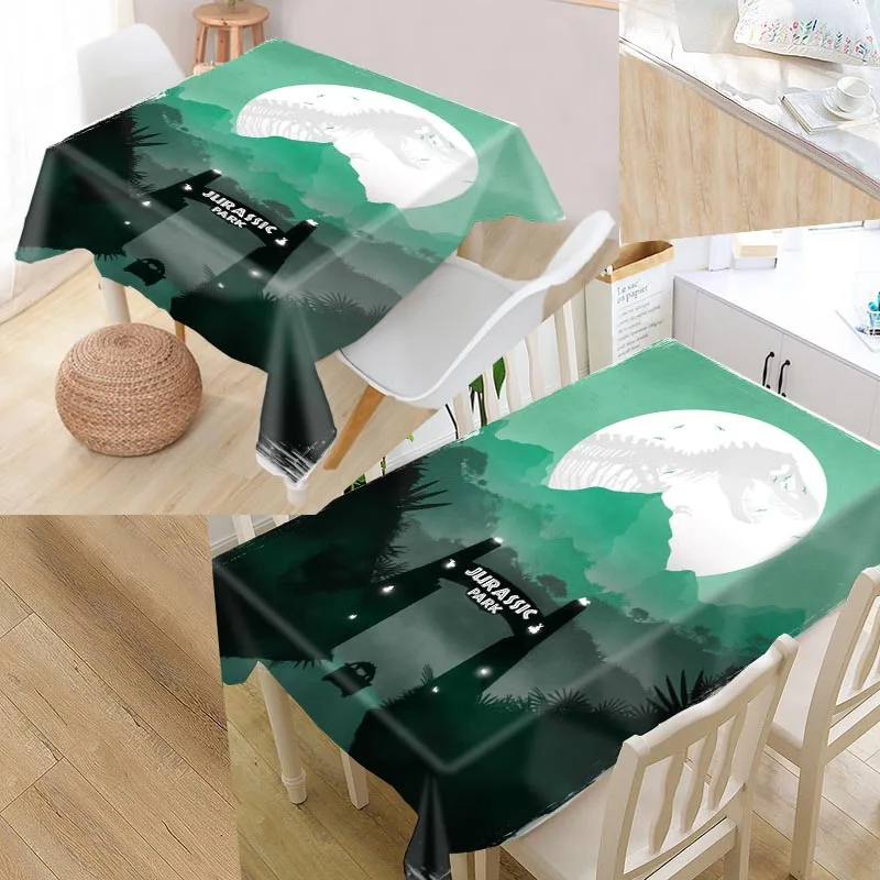 Jurassic Park Custom Table Cloth Oxford Print Rectangular Waterproof Oilproof Table Cover Square Wedding Tablecloth P - Цвет: 12