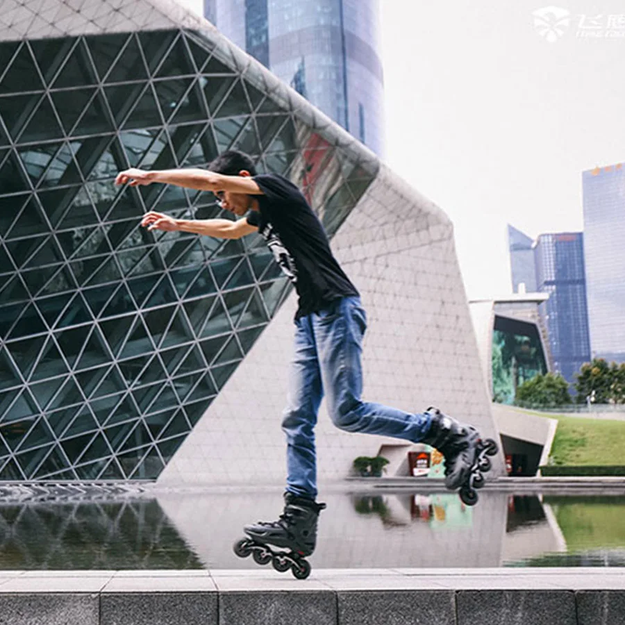 Japy تزلج 100% الأصلي تحلق النسر F7S حذاء تزلج بعجلات الصقر الكبار الأسطوانة أحذية التزلج سباق التعرج انزلاق شحن التزلج Patines