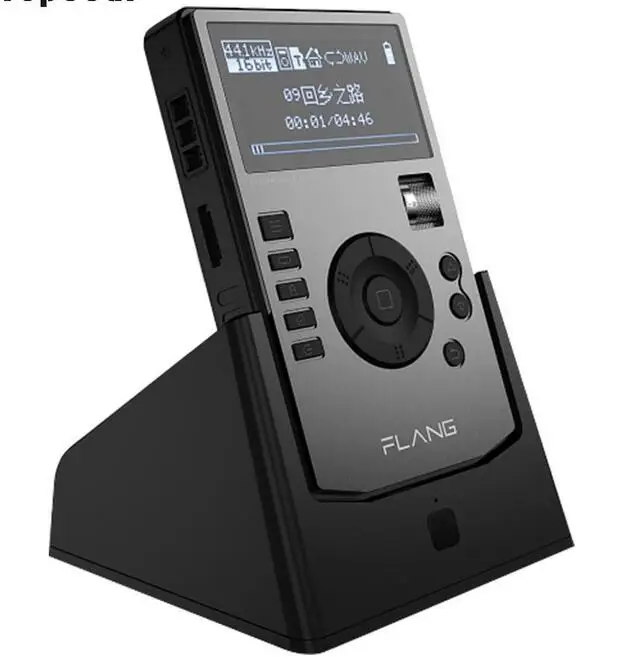 FLANG V5 HiFi музыкальный плеер с высоким разрешением цифровой аудио плеер без потерь с 2,4-дюймовым oled-экраном с док-станцией с поддержкой sd-карты 128G - Цвет: Серебристый