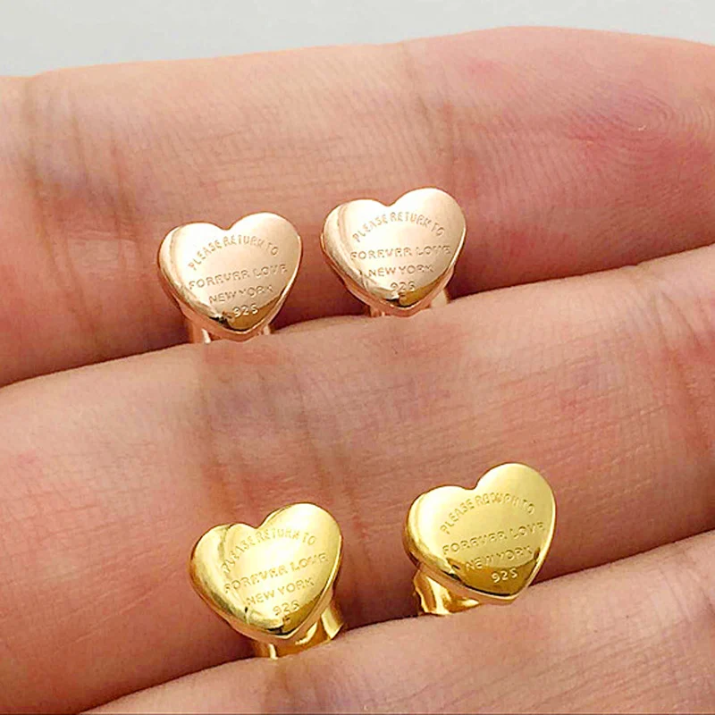 Женские серьги гвоздики из нержавеющей стали роскошные ювелирные украшения от