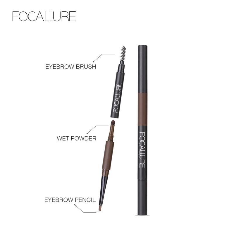 

FOCALLURE Eye Makeup Shade Waterproof 3 in 1 Eyebrow Pencil Eye Brow Tint Natural Enhancer Make Up Long Lasting Brand Cosmetic