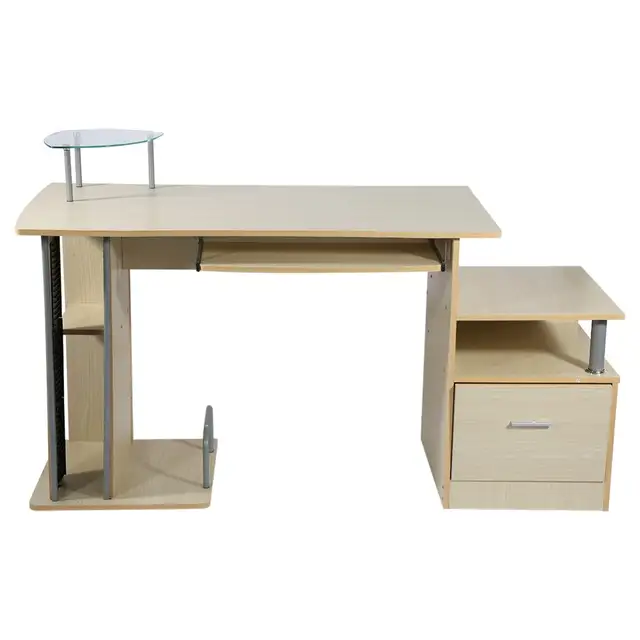 Us 19 72 36 Off Wood Desk Shelf Warehouse Computer Home Workstation Writing Table Office Desks With Storage Rack Tool On Aliexpress Com