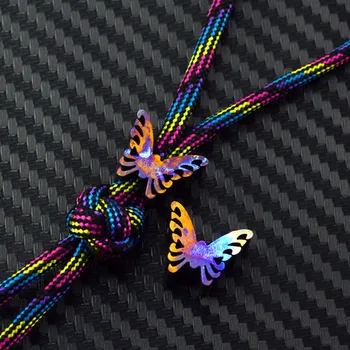 

1PC EDC Butterfly Titanium Alloy TC4 Knife Pendant Anodized Process Roasted Blue Titanium Pendant Accessories Tools Equipment
