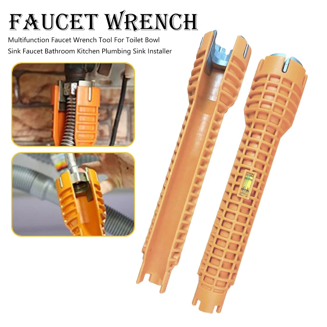 

Adjustable Faucet Wrench Tool For Toilet Bowl Sink Faucet Bathroom Kitchen Plumbing Sink Installer Spanner Installer Tools