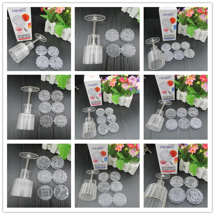 

6 pcs/set 50g round white mooncake mold