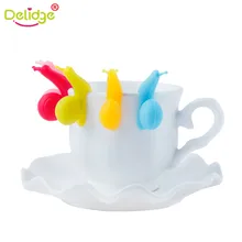Delidge, 10 шт./партия, милая форма улитки, чайный пакетик с зажимом, чашка, кружка для заваривания чая, ситечко, зажимы, вечерние, Декор, случайный цвет, держатель для чайных пакетиков