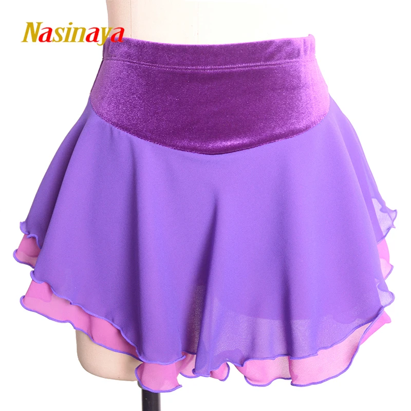 Women Girls Ice Skating Skirt Figure Skating Solid Color Short Skirt Cheap Sexy