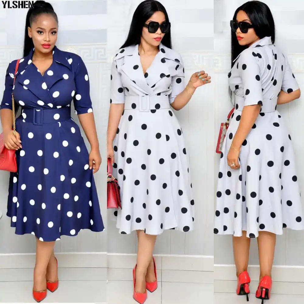 polka dot african dress